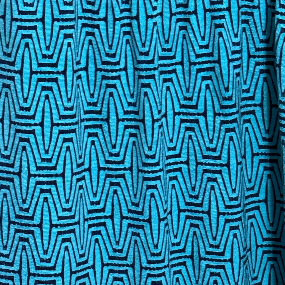 Market & Spruce Teal Geometric Midi Dress - Picture 3 of 4